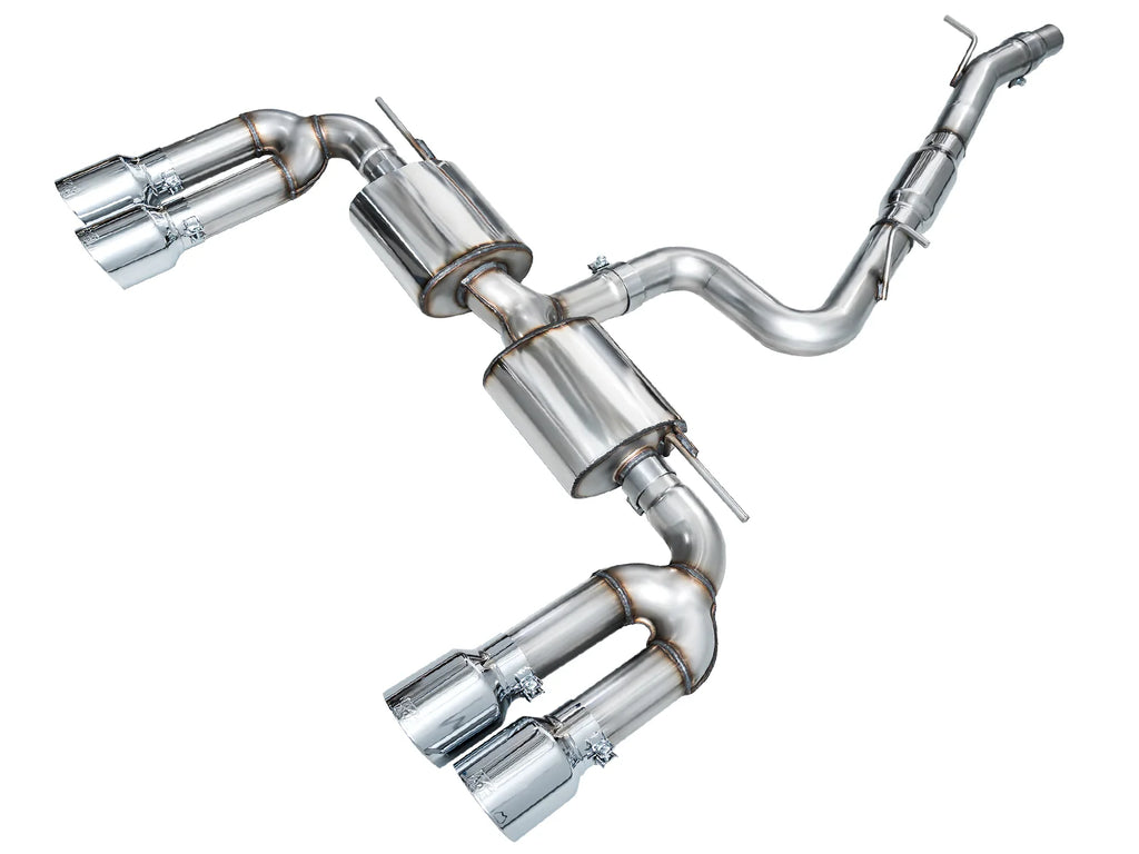 AWE 22-24 Audi 8Y S3 Touring Edition Exhaust - Chrome Silver Tips
