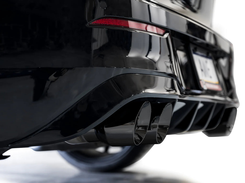 AWE MK8 Volkswagen Golf R 3in Touring Edition Quad Exhaust - Diamond Black Tips
