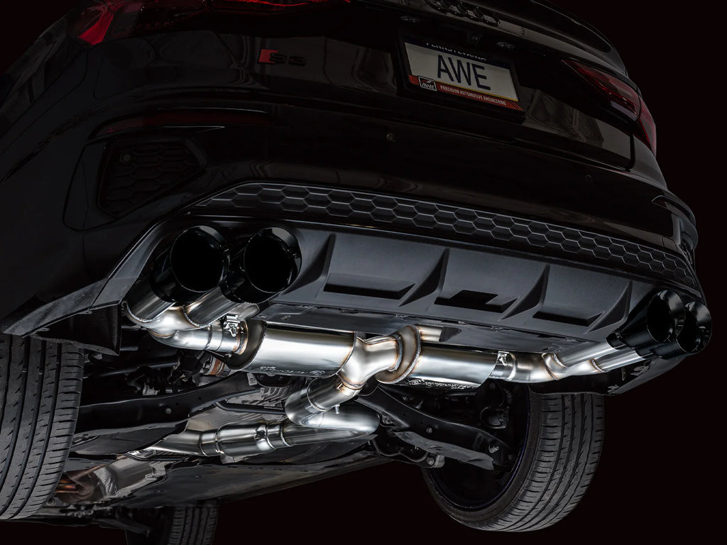 AWE 22-24 Audi 8Y S3 Touring Edition Exhaust - Diamond Black Tips