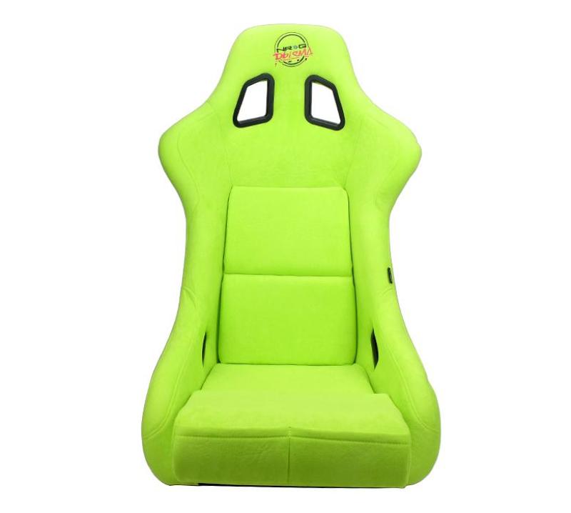 NRG FRP Bucket Seat PRISMA Edition - Large (Neon Green Alcantara