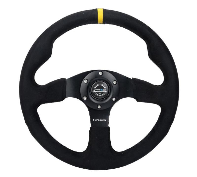 NRG Reinforced Steering Wheel (350mm/ 3in. Deep) Alcantara w