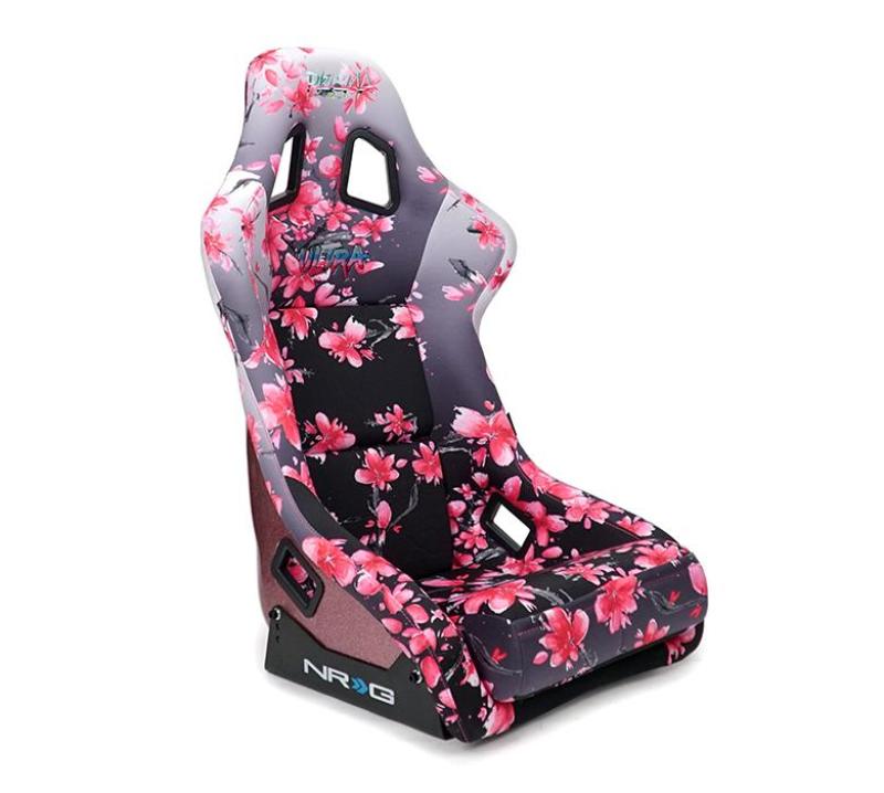 NRG FRP Bucket Seat PRISMA Japanese Cherry Blossom Edition W/ Pink