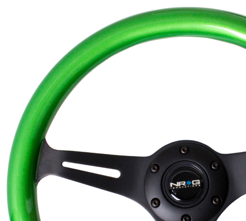 NRG Classic Wood Grain Steering Wheel (350mm) Green Pearl/Flake