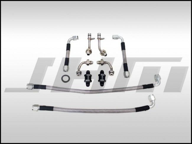 Stainless Braided Turbo Oil Line and Strainer/Screen Relocation