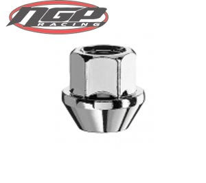 Lug Nut - M14x1.5  Cone Seat - Open Ended 17mm Hex - Zinc Coated