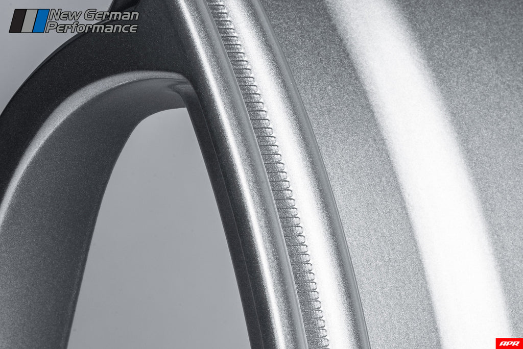APR A01 Flow Formed Wheel - Hyper Silver Machined Face - 5x112, 18x8.5" ET45