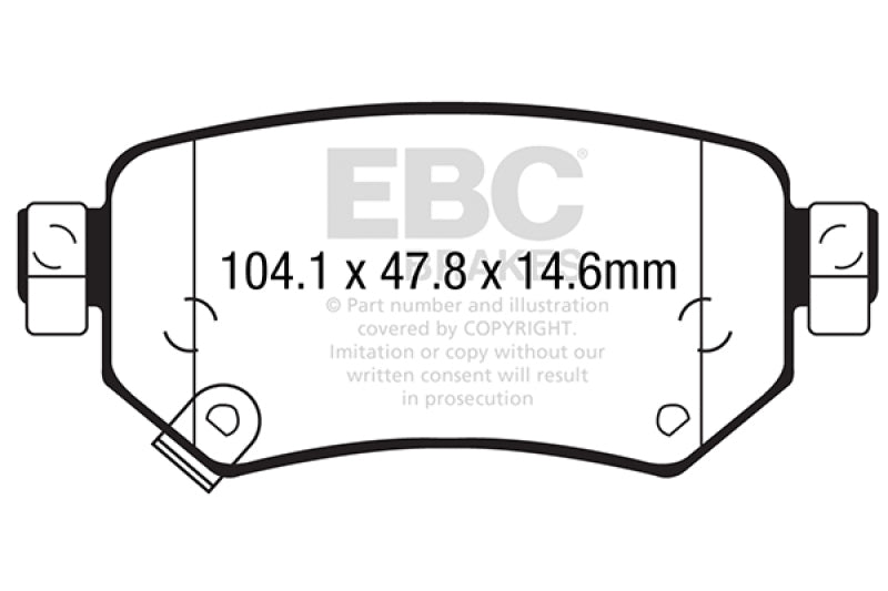 EBC 2016+ Mazda 6 2.5L Ultimax2 Rear Brake Pads