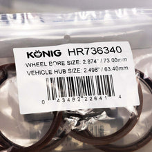 Load image into Gallery viewer, Konig Hub Ring Set (4pcs) - 73.1mm O.D. / 63.4mm I.D.