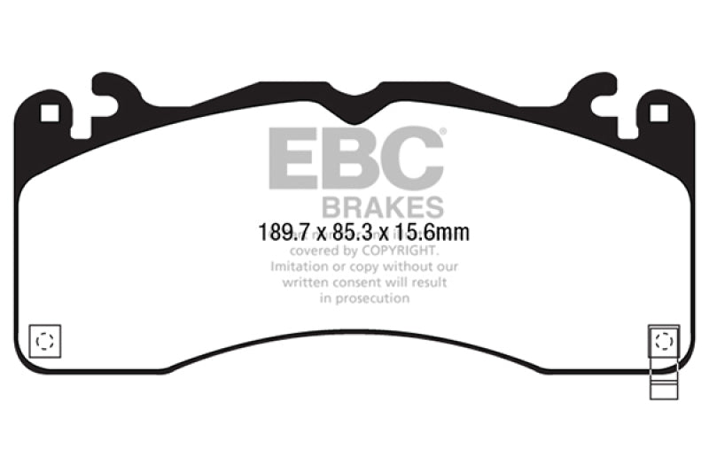 EBC 2015+ Ford Mustang (6th Gen) 2.3L Turbo (GT Package) Ultimax2 Front Brake Pads