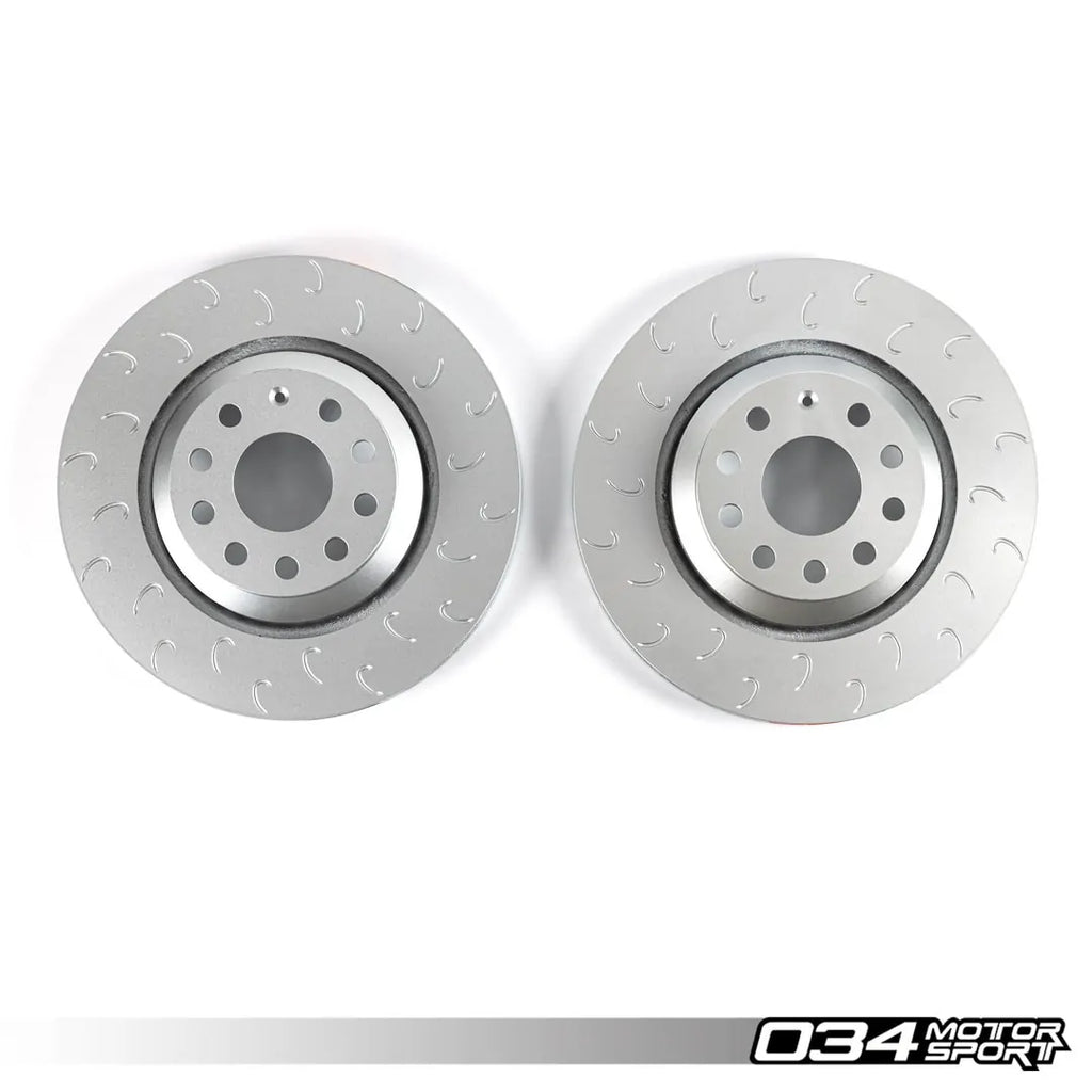 034Motorsport 1-Piece Rear Brake Rotor Upgrade Kit, MK8 VW GTI, Audi 8V/8V.5 S3/RS3 & Mk7/Mk7.5 Golf R, & MK7/Mk7.5 VW GTI w/ Performance Pack
