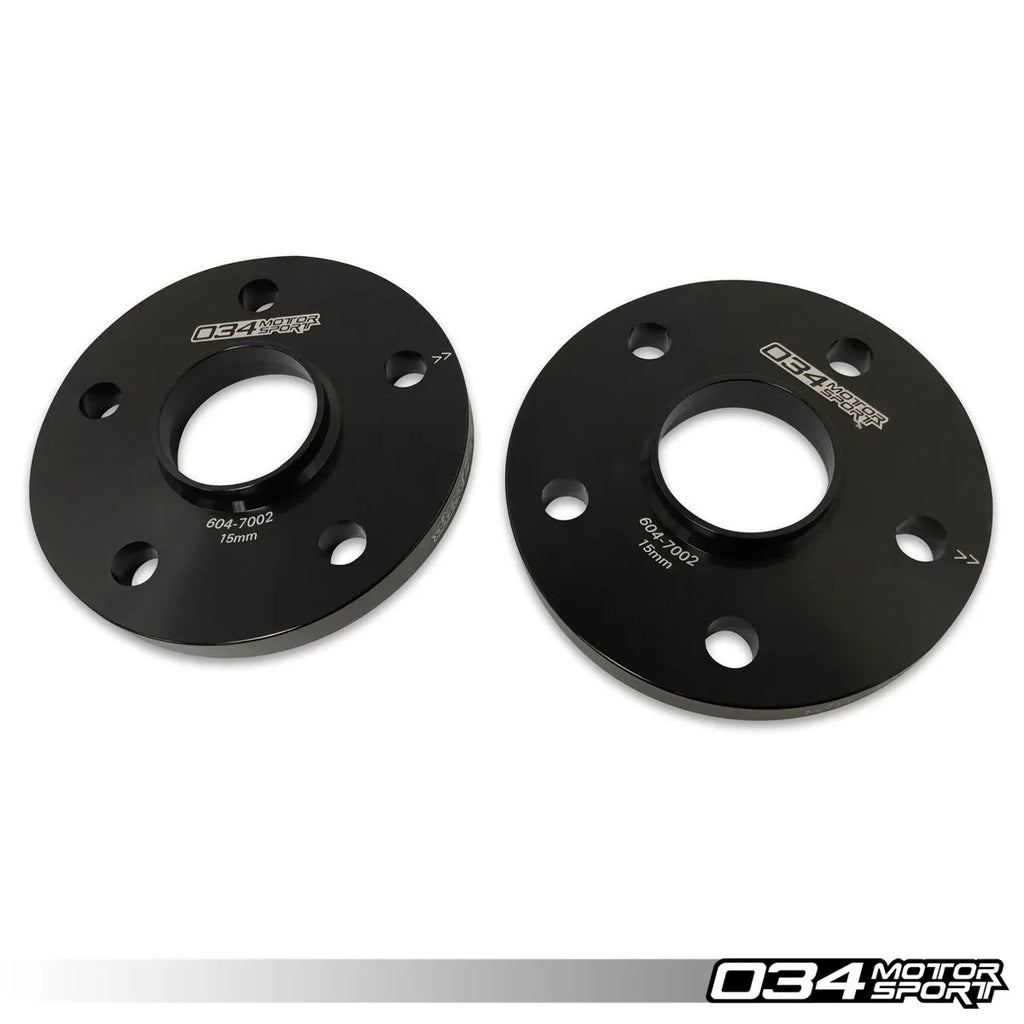 034Motorsport Wheel Spacer Pair, 15mm, Audi and Volkswagen 5x112mm with 57.1mm Center Bore