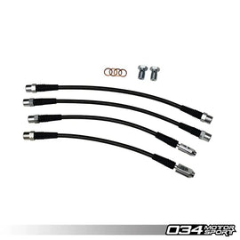 034Motorsport Stainless Steel Braided Brake Line Kit, B6/B7 Audi A4/S4 Quattro