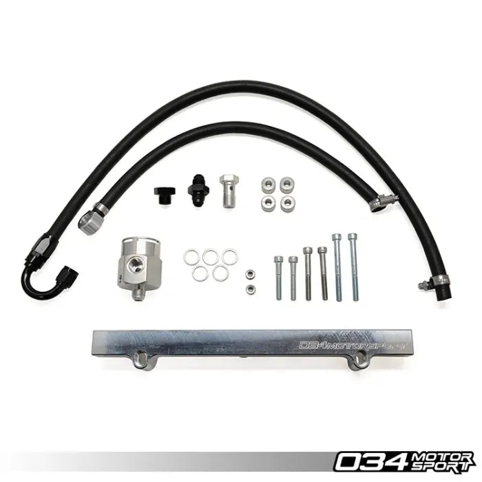 034 Motorsports Drop-In High-Flow Fuel Rail Upgrade Kit, Audi/Volkswagen 1.8T, Billet Aluminum