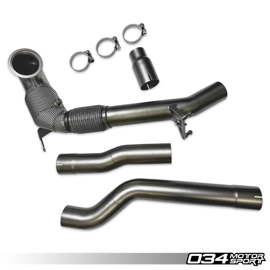 034Motorsport Stainless Steel Racing Downpipe for Mk8 Golf R & Audi 8Y S3