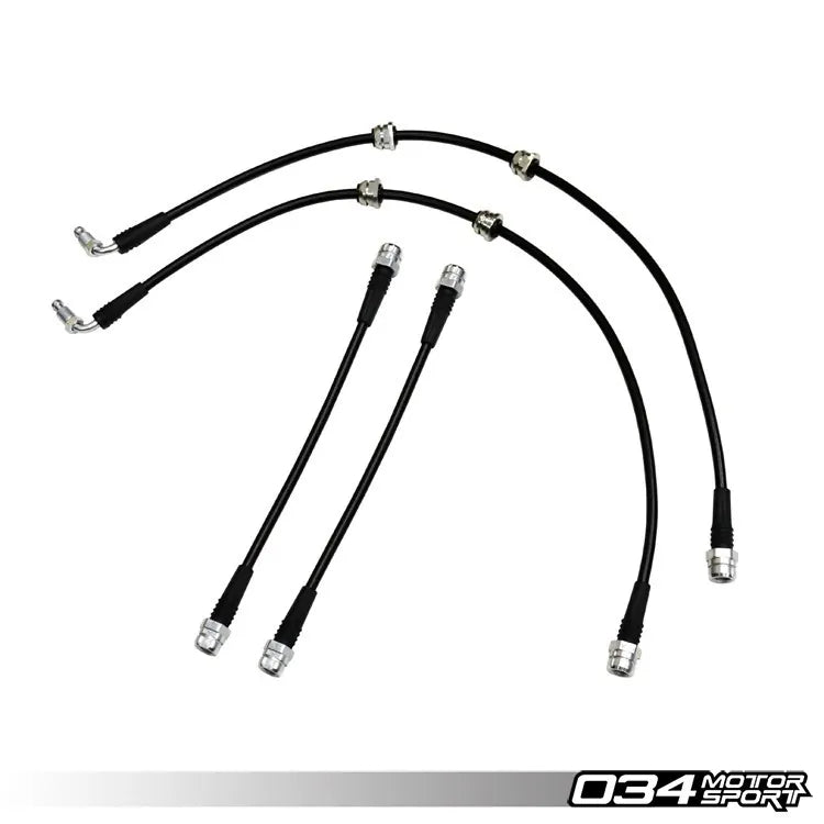 034Motorsport Stainless Steel Braided Brake Line Kit, 8J/8P Audi TT RS & RS3