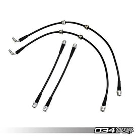 034Motorsport Stainless Steel Braided Brake Line Kit, 8J/8P Audi TT RS & RS3