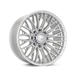 Vossen HFX-6 22x10 - 8x170 - ET-18 - Super Deep Face - 125.1 - Silver Polished Wheel