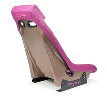Load image into Gallery viewer, NRG GT Retro Bucket Seat - Wine PVC Leather Wine Stitching Rose Gold Fiberglass Back w/ Glitter