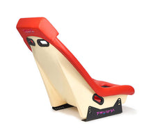 Load image into Gallery viewer, NRG GT Retro Bucket Seat - Red PVC Leather Red Stitching Off-White Fiberglass Back