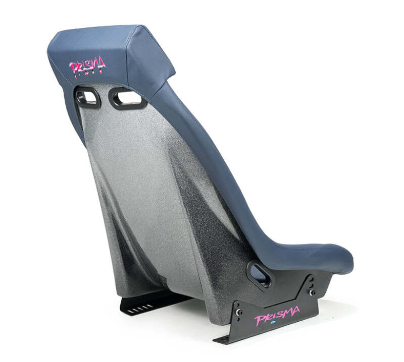 NRG GT Retro Bucket Seat -Gunmetal PVC Leather Gunmetal Stitching Multicolor Fiberglass Back Glitter