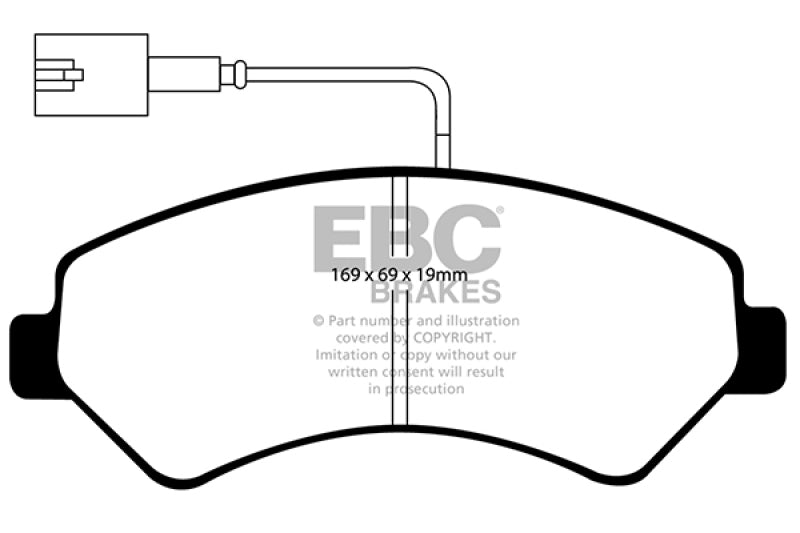 EBC 14-16 Ram Trucks Promaster 3.6L Ultimax Front Brake Pads