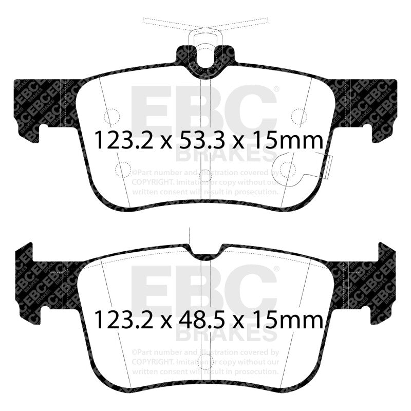 EBC 2013+ Lincoln MKZ 2.0L Hybrid Ultimax2 Rear Brake Pads