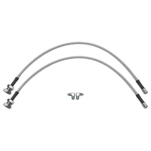 Load image into Gallery viewer, Wilwood flexline kit 24IN 3/8-24 to 90 deg with 5/8-26 male thread bulkhead