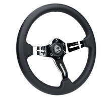 Load image into Gallery viewer, NRG Light Weight Gaming Steering Wheel - Splitz Chrome Silver Spokes Perforated Leather