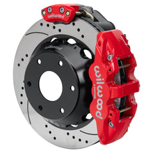 Load image into Gallery viewer, Wilwood Big Ford New Style Aero4 Rear EPB Kit - 14in Drilled Rotor - 2.50in Offset - Red