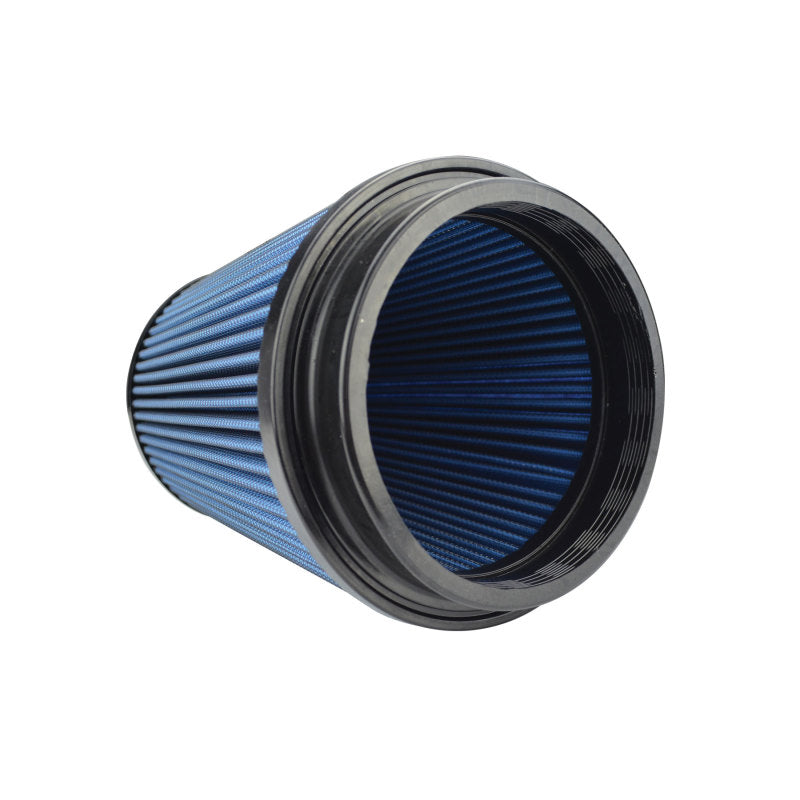 Injen NanoWeb Dry Air Filter 5.00in Inlet w/ShurLok 6.50in Base/ 5.00in Top w/ Barb Fitting