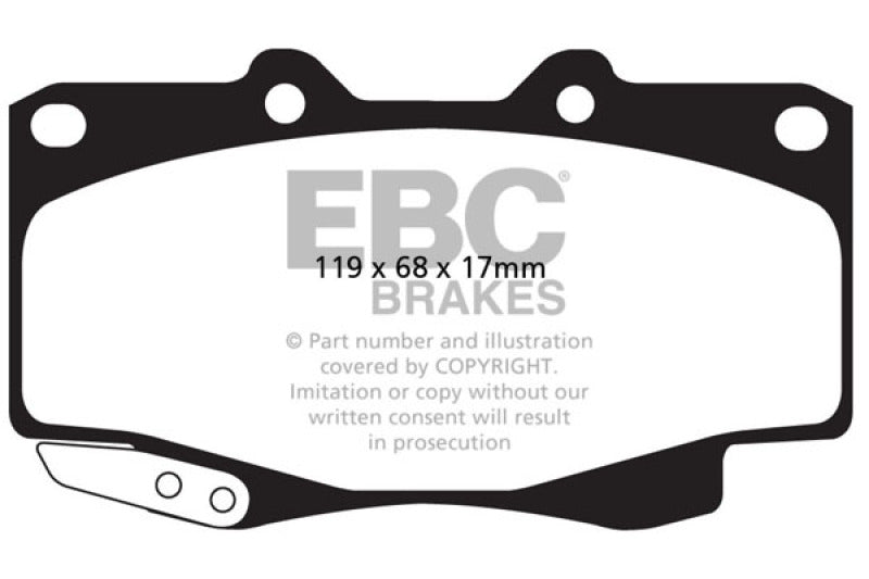 EBC 99-04 Toyota Tacoma 2.7L 4WD Front Extra Duty Brake Pads