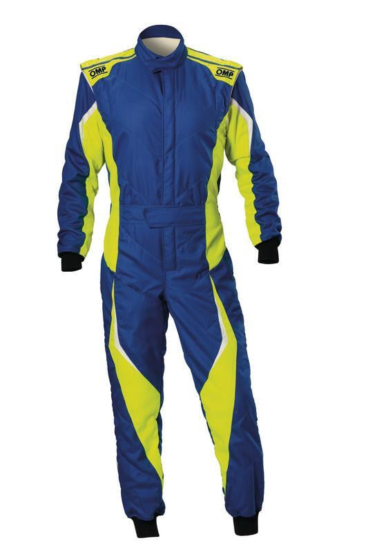 OMP TECNICA EVO SUIT BLACK/YELLOW SIZE 52 FIA 8856-2018 + SFI