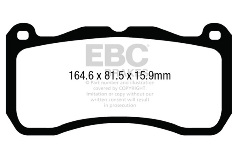 EBC 13-14 Ford Mustang GT500 Bluestuff Front Brake Pads
