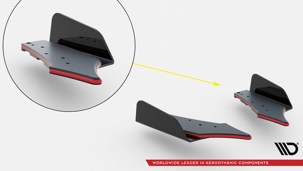 MAXTON DESIGN STREET PRO REAR SIDE SPLITTERS + FLAPS BMW 2 COUPE M-PACK G42