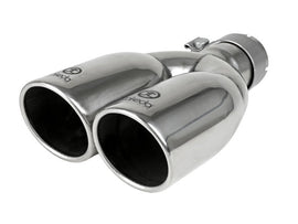 aFe Takeda 304 Stainless Steel Clamp-on Exhaust Tip Polished 2-1/2ininlet x 3-1/2in Outlet X 12in L
