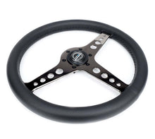 Load image into Gallery viewer, NRG Light Weight Gaming Steering Wheel - Driftz 350mm 3 Black Chrome Spokes Perforated Leather