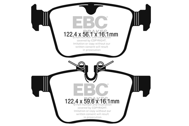 EBC 2015+ Land Rover Discovery Sport Greenstuff Rear Brake Pads