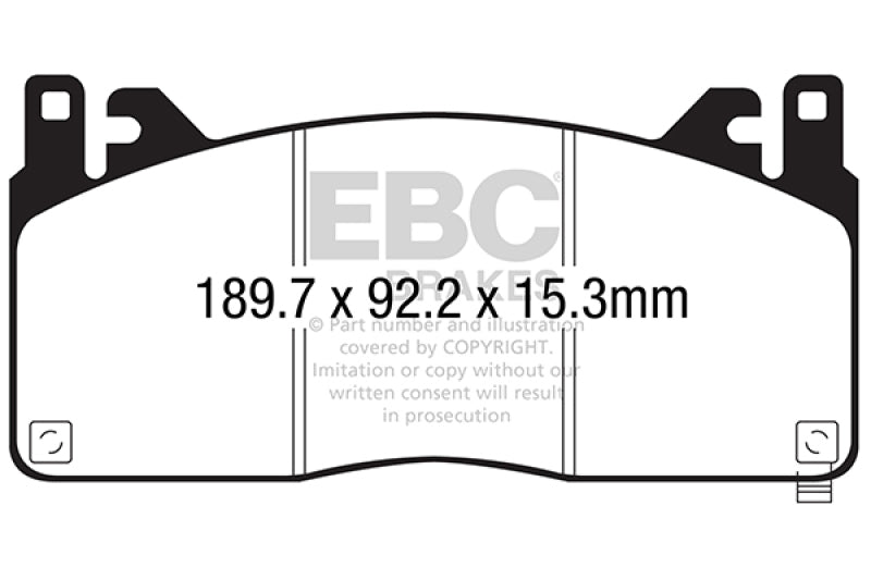 EBC 2015+ Ford Mustang GT350 Bluestuff Front Brake Pads