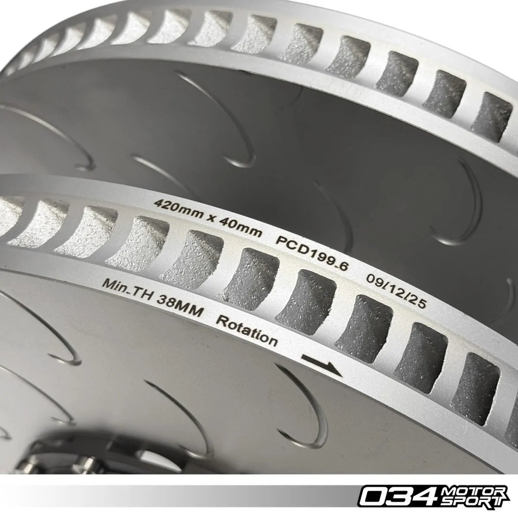 034Motorsport 2-Piece Floating Front Brake Rotor Upgrade for Audi C8 RS6 & RS7