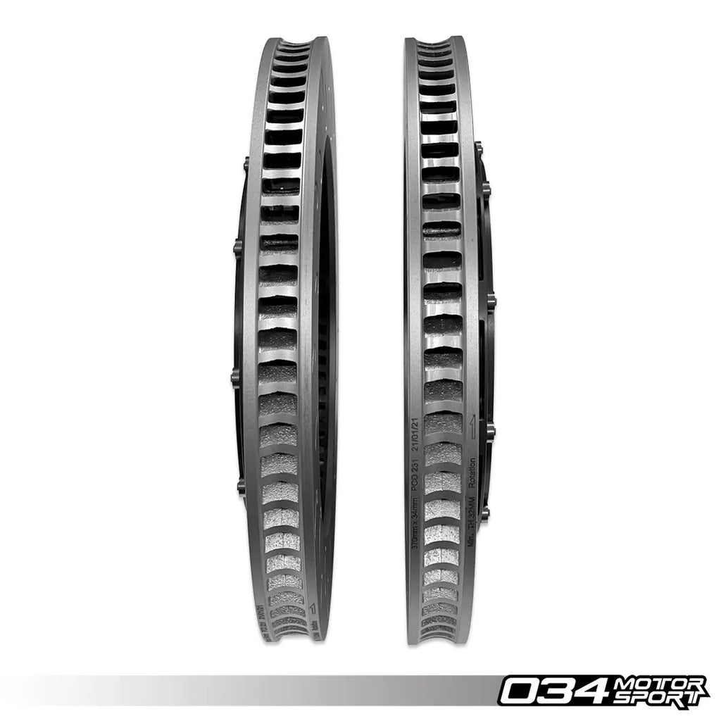 034Motorsport 2-Piece Floating Front Brake Rotor Upgrade Kit - Audi 8S TTRS