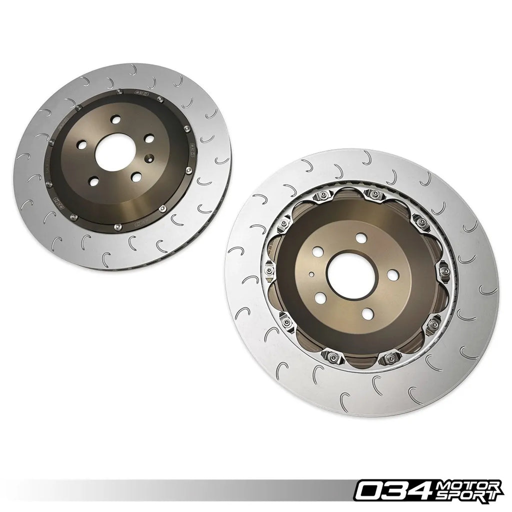 Dirt Modified Left Rear Rotor 034Motorsport 2-Piece Floating Rear Brake Rotor 355mm Upgrade for Mk8 ...