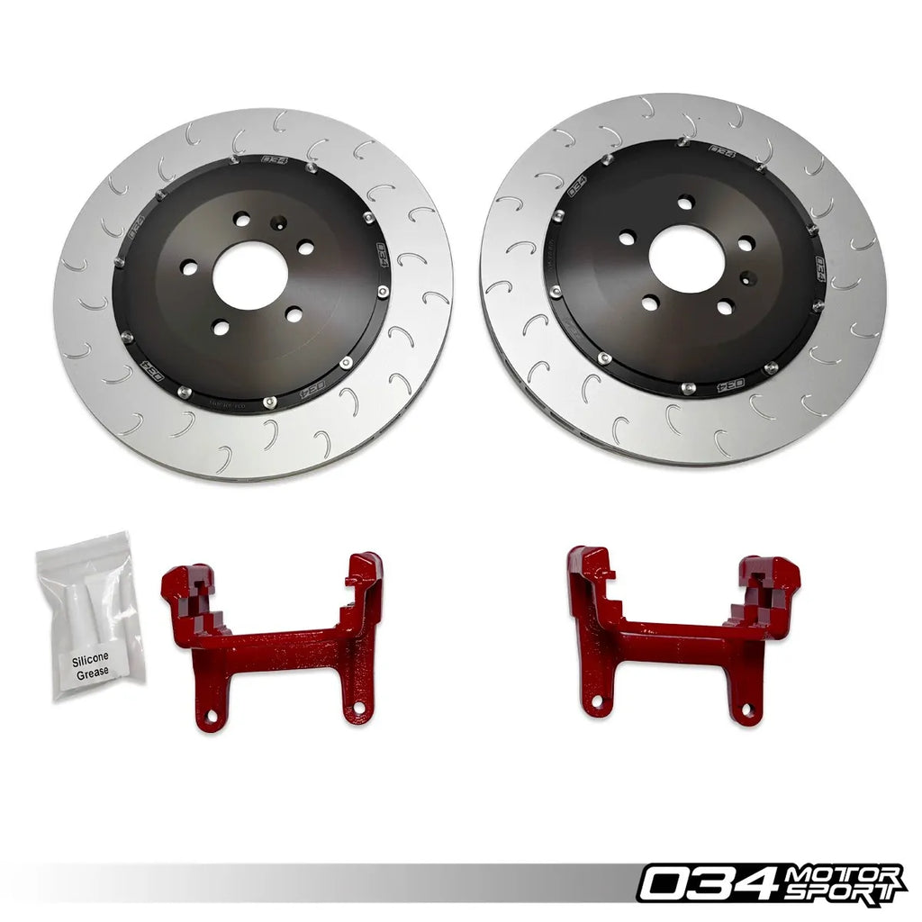 034Motorsport 2-Piece Floating Rear Brake Rotor 370mm Upgrade - B9/B9.5 Audi A4/S4, A5/S5, Q5/SQ5, RS4/RS5