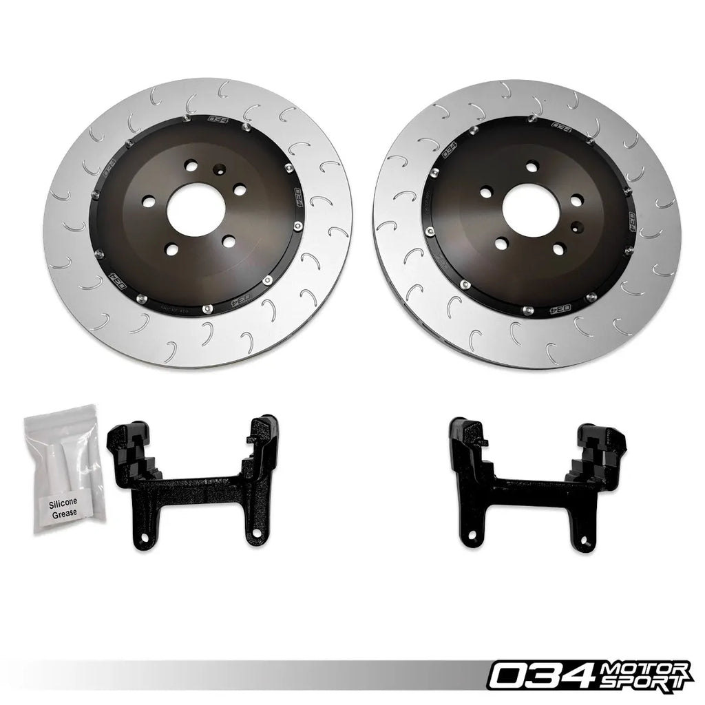 034Motorsport 2-Piece Floating Rear Brake Rotor 370mm Upgrade - B9/B9.5 Audi A4/S4, A5/S5, Q5/SQ5, RS4/RS5