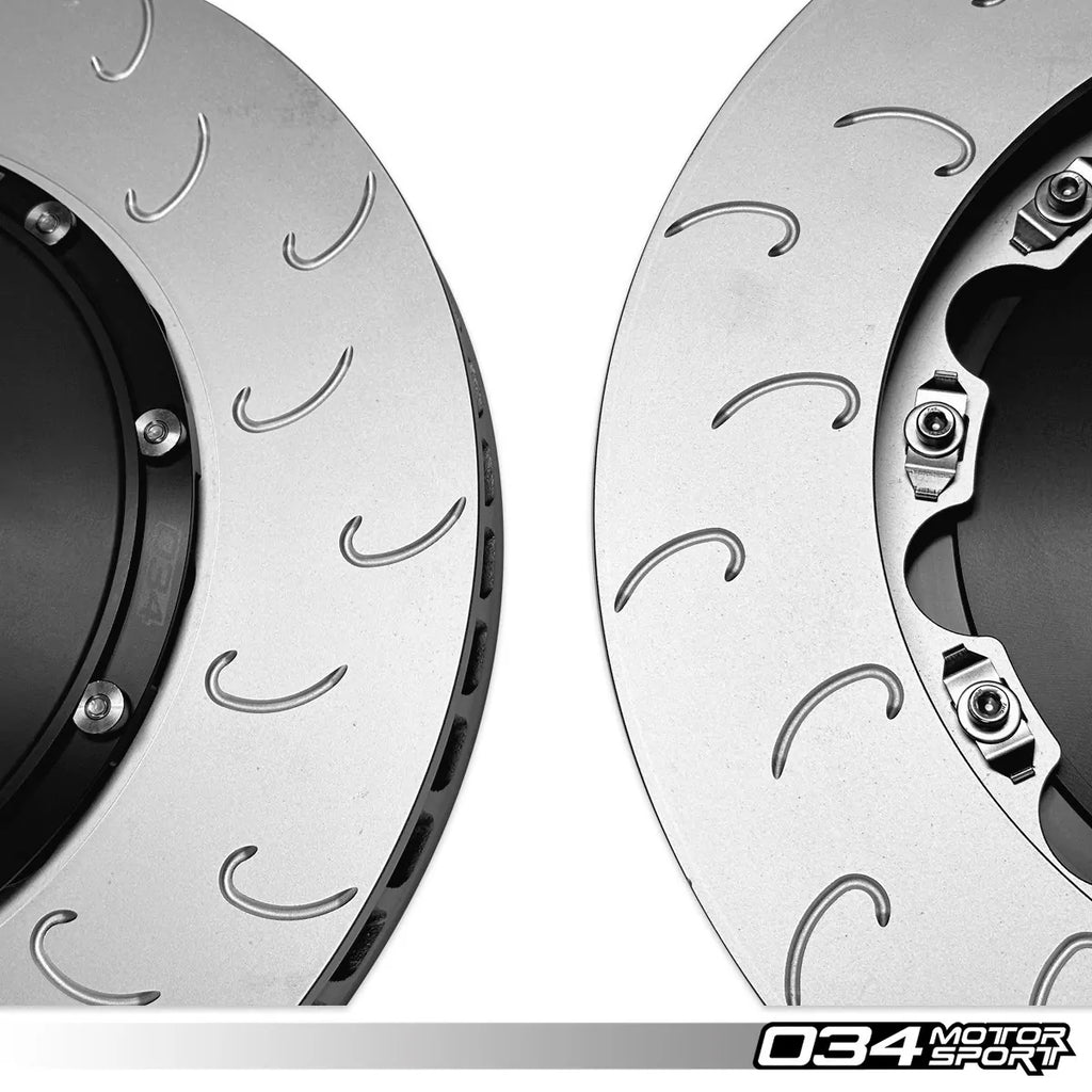 034Motorsport 2-Piece Floating Rear Brake Rotor Upgrade Kit for Audi C8 S6/S7, D5 A8/S8, & 4M/4M.5 Q7/SQ7/Q8/SQ8