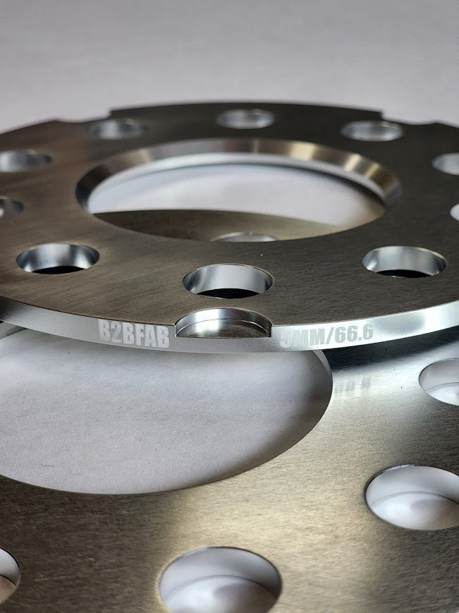 B2BFAB 5mm Wheel Spacer Pair, 5x112 for 66.6 Center Bore