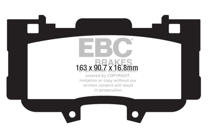 EBC 2015+ Ford Mustang 5.0L Bluestuff Front Brake Pads
