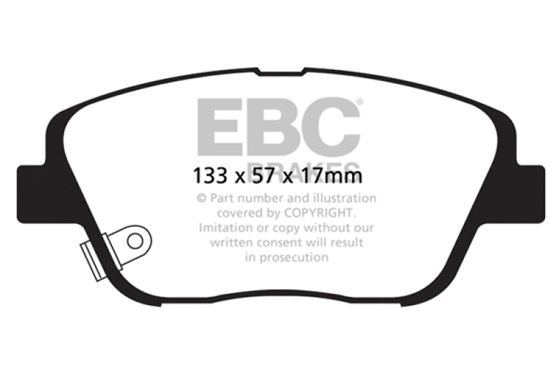 EBC 10-14 Hyundai Sonata 2.0 Turbo Greenstuff Front Brake Pads