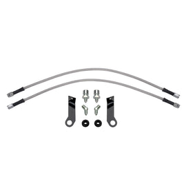 Wilwood flexline kit 22IN. M10X1.50 IF to 45 deg 1/8-27 NPT W/BRACKET