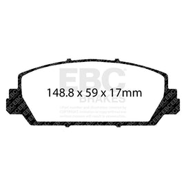 EBC 12+ Acura RDX 3.5 Greenstuff Front Brake Pads