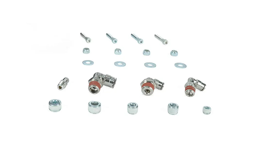 Air Lift Performance 28" FLO Tank w/ Viair 444c Compressor, 1/4" & 3/8" fittings and tank mounting hardware